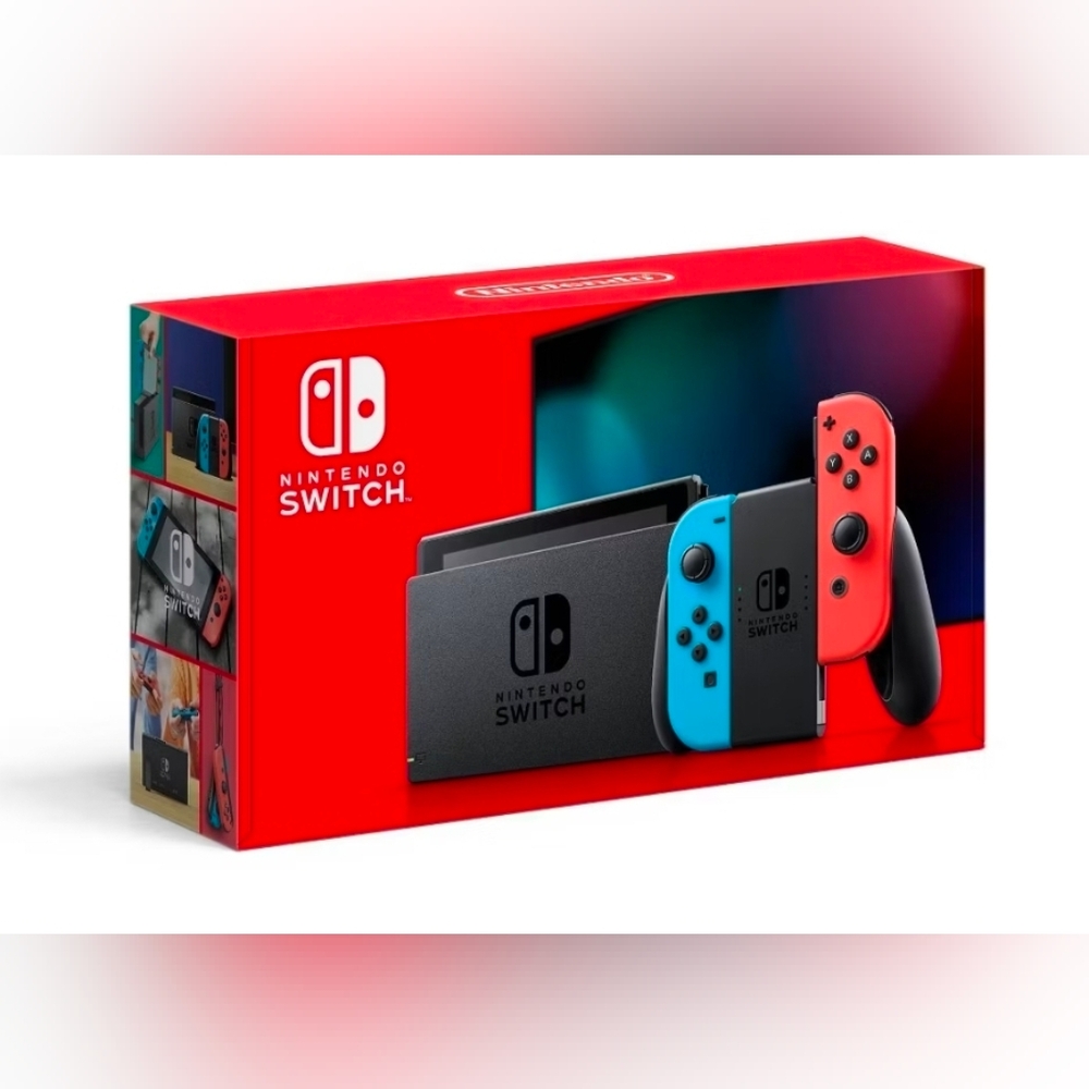 🎮🎁Brand New NOT OPENED  Nintendo Switch with Red and Blue Controllers Game🎁🎮